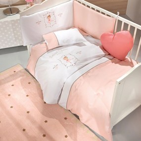 Βρεφικά  Σεντόνια Σετ 2τμχ Ballerina Saint Clair Cradle 110x170cm Χωρίς Λάστιχο 100% Βαμβάκι