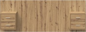 vidaXL Κεφαλή κρεβατιού με κομοδίνο 3 pcs Artisan Oak