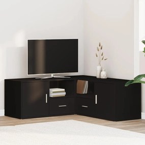 vidaXL Ντουλάπι Γωνιακό Μαύρο 200x40x45 εκ. από Επεξεργασμένο Ξύλο