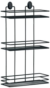Ραφιέρα Μπάνιου Τριπλή Μαύρο Μέταλλο 30x13x50cm ANKOR