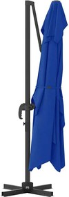 vidaXL Ομπρέλα ηλίου Αζούρ μπλε 351 x 250 x 260 εκ