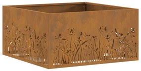 vidaXL Σχάρα Φωτιάς Τετράγωνη 60x60x30 εκ. Από Ανθεκτικό Χάλυβα