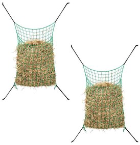 vidaXL Δίχτυα Σανού Ορθογώνια 2 τεμ. 0,9 x 1,5 μ. από Πολυπροπυλένιο