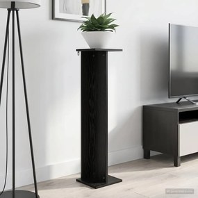 vidaXL Βάση φυτών Μαύρη Δρυς 25 x 25,5 x 100,5 εκ. Επεξεργασμένο Ξύλο