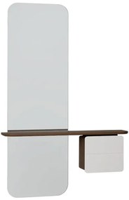 Καθρέπτης Τοίχου One More Look 5820C5620-7 78x15x118cm Dark Oak Nuance Mist Umage