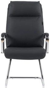 Καρέκλα Επισκέπτη Siquel I σε PU Μαύρο 58x62x105εκ. 58x62x105 εκ.