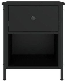 vidaXL Κομοδίνα 2 Τεμ. Μαύρα 40 x 42 x 50 εκ. από Επεξεργασμένο Ξύλο