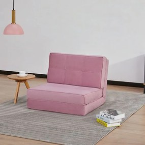 Πολυθρόνα κρεβάτι Nextdeco Flex ροζ Υ62x74x80εκ.