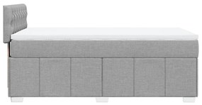 ΚΡΕΒΑΤΙ BOXSPRING ΜΕ ΣΤΡΩΜΑ ΑΝΟΙΧΤΟ ΓΚΡΙ 90X200 ΕΚ. ΥΦΑΣΜΑΤΙΝΟ 3289258