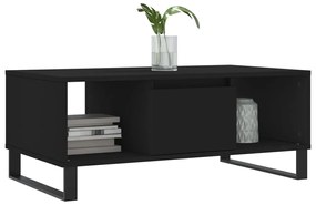 vidaXL Τραπεζάκι Σαλονιού Μαύρο 90x50x36,5 εκ. Επεξεργασμ. Ξύλο