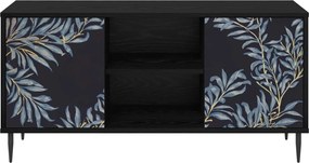 vidaXL Ντουλάπι TV DOKKUM 102 x 33 x 51 εκ Μαύρη Δρυς