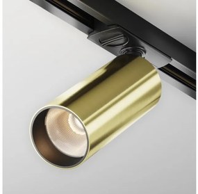 Σποτ Ράγας Unity LED 12W Μαύρο-Ορείχαλκος 3000Κ Focus Led TR021-1-12W3K-W-BBS Maytoni TR021-1-12W3K-W-BBS