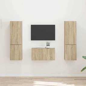 vidaXL Σετ επίπλου τηλεόρασης 5 pcs Δρύς Sonoma Επεξεργασμένο ξύλο