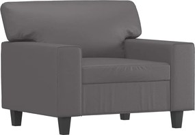 vidaXL Πολυθρόνα Γκρι 60 εκ. Συνθετικό δέρμα