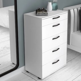 Συρταριέρα Helia Megapap χρώμα λευκό 60x44x108εκ.