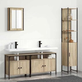vidaXL Σετ Επίπλων Μπάνιου 4 pcs Sonoma Δρυς 33 x 33 x 185.5 εκ