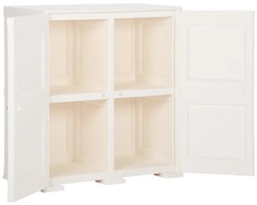 Πλαστικό Ντουλάπι Angora Λευκό 79 x 43 x 85,5εκ με Σχέδιο Ξύλου - Λευκό