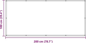 vidaXL Οθόνη Μπαλκονιού Μπλε 100 x 200 cm Ύφασμα Όξφορντ