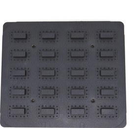 Tartlet Mould - Rectangle - 64x41/45x22 mm - 20 pieces
