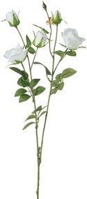 ARTEKKO Τεχνητό κλαδί τριαντάφυλλο - Πολυαιθυλένιο - F4622-WHIT