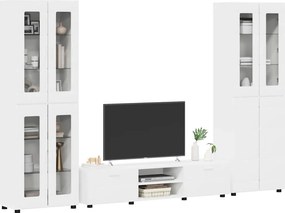 vidaXL Σετ επίπλου τηλεόρασης FLORIN 3 pcs Λευκό Επεξεργασμένο ξύλο