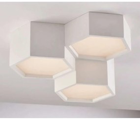 Φωτιστικό Οροφής - Πλαφονιέρα Vortex LED-VORTEX-PL3 36W Led 35x34,6x15cm White Intec Γύψος