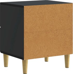 vidaXL Κομοδίνο Μαύρο 43 x 34,5 x 48 εκ Επεξεργασμένο Ξύλο