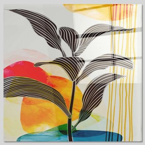 Πίνακας Γυάλινος 403MGN3402 70x70cm Multi Wallity Τετράγωνοι Glass