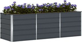 vidaXL Γλάστρα Ανθρακί 240 x 80 x 75 εκ. Ατσάλι