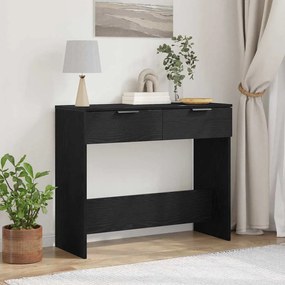 vidaXL Τραπέζι κονσόλας Μαύρη δρυς 90 x 36 x 75 εκ. Επεξεργασμένο ξύλο