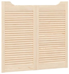 vidaXL Swing Doors Louvred Design 1-Pair 90x100 cm μασίφ ξύλο πεύκο