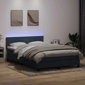 Box Spring Κρεβάτι με στρώμα Σκούρο γκρι 160x220 cm Βελούδινο - Γκρι