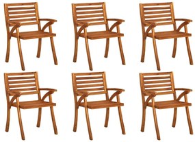 Καρέκλες Κήπου 6 τεμ. από Μασίφ Ξύλο Ακακίας