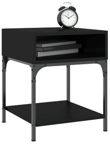 vidaXL Κομοδίνα 2 τεμ. Μαύρα 40 x 41 x 50 εκ. από Επεξεργασμένο Ξύλο