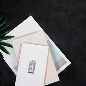 vidaXL Αντιολισθητικό ψεύτικο χαλί από κουνελιού Olite Μαύρο