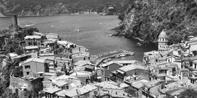 Εικόνα ασπρόμαυρη ακτή της Ιταλίας - 100x50
