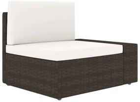 vidaXL Σαλόνι Κήπου 5 Τεμαχίων Καφέ από Συνθετικό Ρατάν