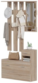 Intrahome ΕΠΙΠΛΟ ΕΙΣΟΔΟΥ ΜΕ ΚΑΘΡΕΦΤΗ GORN .01 ΜΕΛΑΜΙΝΗ ΣΕ ΣΟΝΑΜΑ 90x24x190Υεκ intraho-1646620
