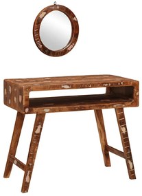 vidaXL Τραπέζι περιποίησης Καφέ 90 x 76 x 45 εκ. Στερεό Ανακτηθέν Ξύλο