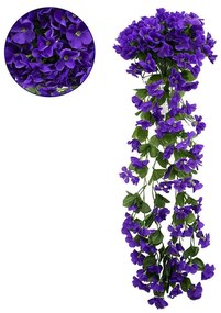 Τεχνητό Κρεμαστό Φυτό Phlox 78050 30x30x80cm Green-Purple GloboStar Polyester,Plastic