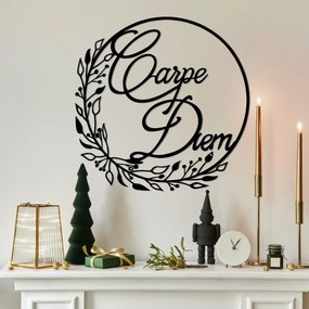 Decorative Metal Wall Accessory Carpe Diem 1 Black