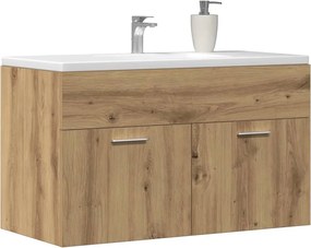 vidaXL Ντουλάπι νιπτήρα μπάνιου Artisan Oak Κατασκευασμένο ξύλο