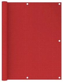 Διαχωριστικό Βεράντας Κόκκινο 120 x 500 εκ. από HDPE - Κόκκινο