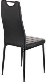 Καρέκλα Tonia PU μαύρο-πόδι μαύρο 52x43x96