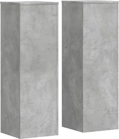 vidaXL Βάση φυτών 2 τεμ. Γκρι Σκυροδέματος 33 x 33 x 100 cm
