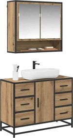 vidaXL Σετ Επίπλων Μπάνιου 2 pcs Artisan Oak Επεξεργασμένο ξύλο