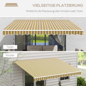 Αντηλιακός Αντηλιακός Τέντας 3,5m x 2,5m Κίτρινο + Γκρι