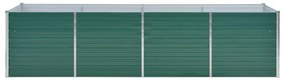 vidaXL Ζαρντινιέρα Υπερυψωμένη Πράσινη 320x80x77 εκ. Γαλβαν. Χάλυβας