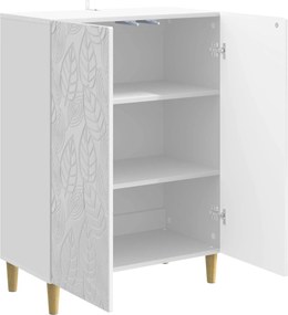 vidaXL Πλαϊνό γραφείο Γυαλιστερό Λευκό 66 x 34,5 x 90 εκ