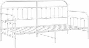 vidaXL Σκελετός κρεβατιού ημέρας Λευκό 100 x 200 cm
